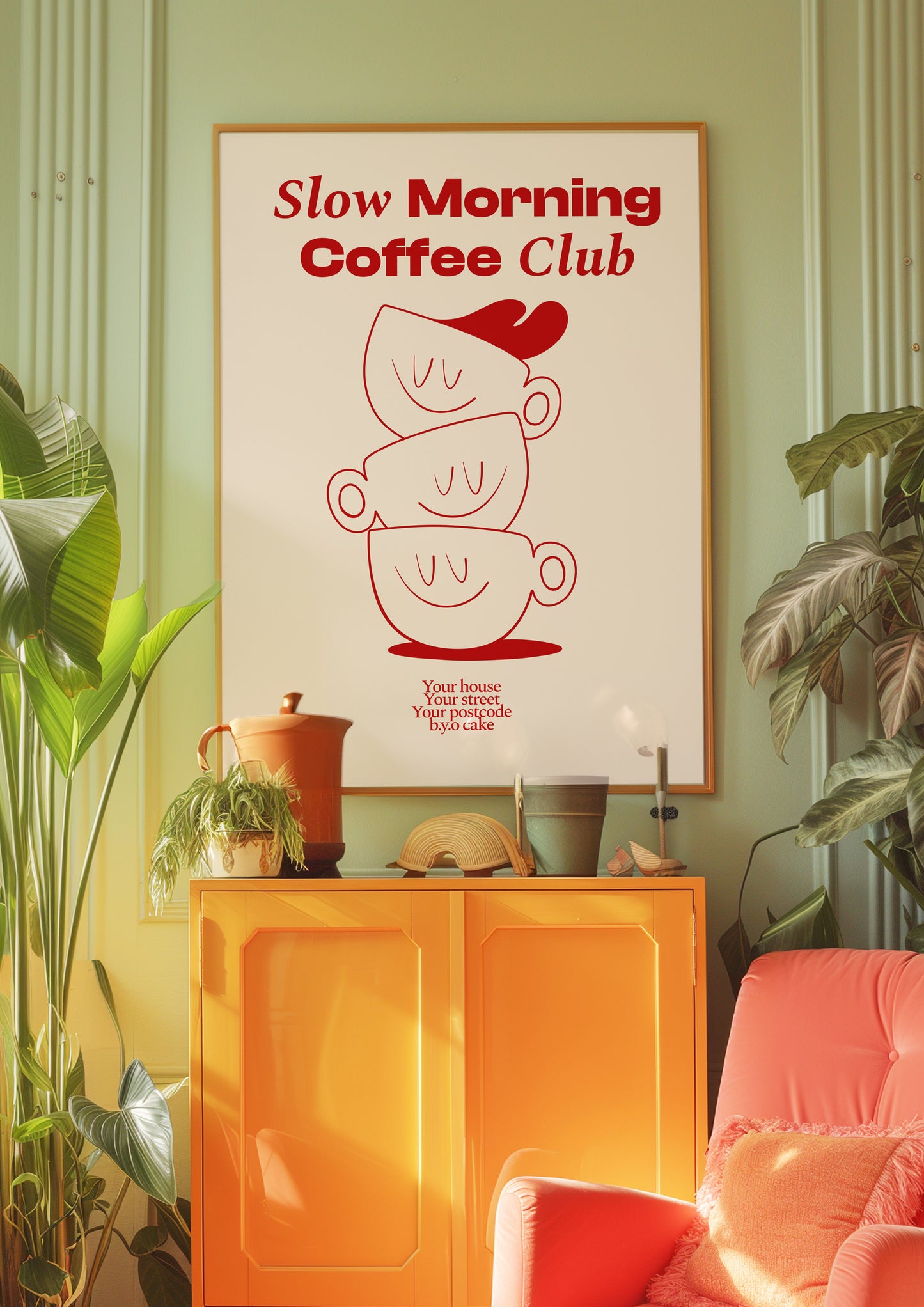 Slow Morning Coffee Club Print